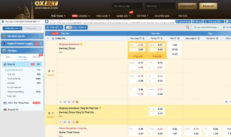 OXBET – nơi thỏa mãn mọi xúc cảm của cược thủ